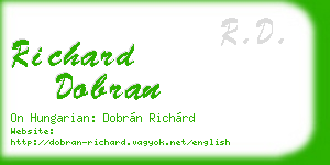 richard dobran business card